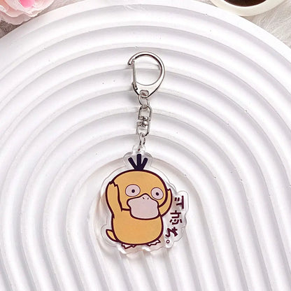 1/12PCS Pokémon Characters Pikachu Bulbasaur Acrylic Keychain Bag Charms Accessories Backpack Pendant Key Holder Friend Gifts