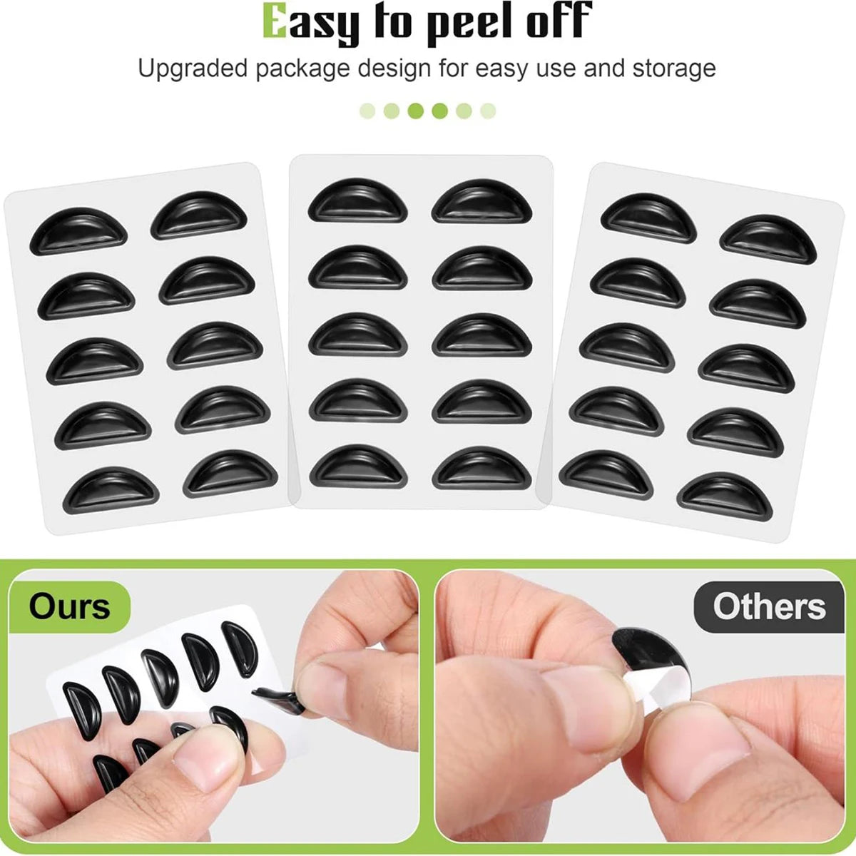 5/10 Pairs Super Sticky Anti Slip Eyeglass Nose Pads Soft Silicone Adhesive Glasses Nose Pad for Plastic Frame Glasses Parts
