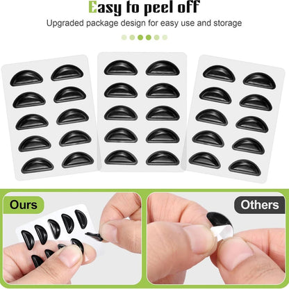 5/10 Pairs Super Sticky Anti Slip Eyeglass Nose Pads Soft Silicone Adhesive Glasses Nose Pad for Plastic Frame Glasses Parts