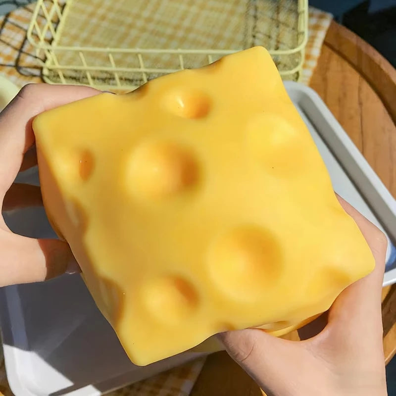 Simulate Cheese Squeeze Toy Slow Rebound Pinching Office Decompression Slow Rebound Cheese Pinching Ornament Relax Decompress