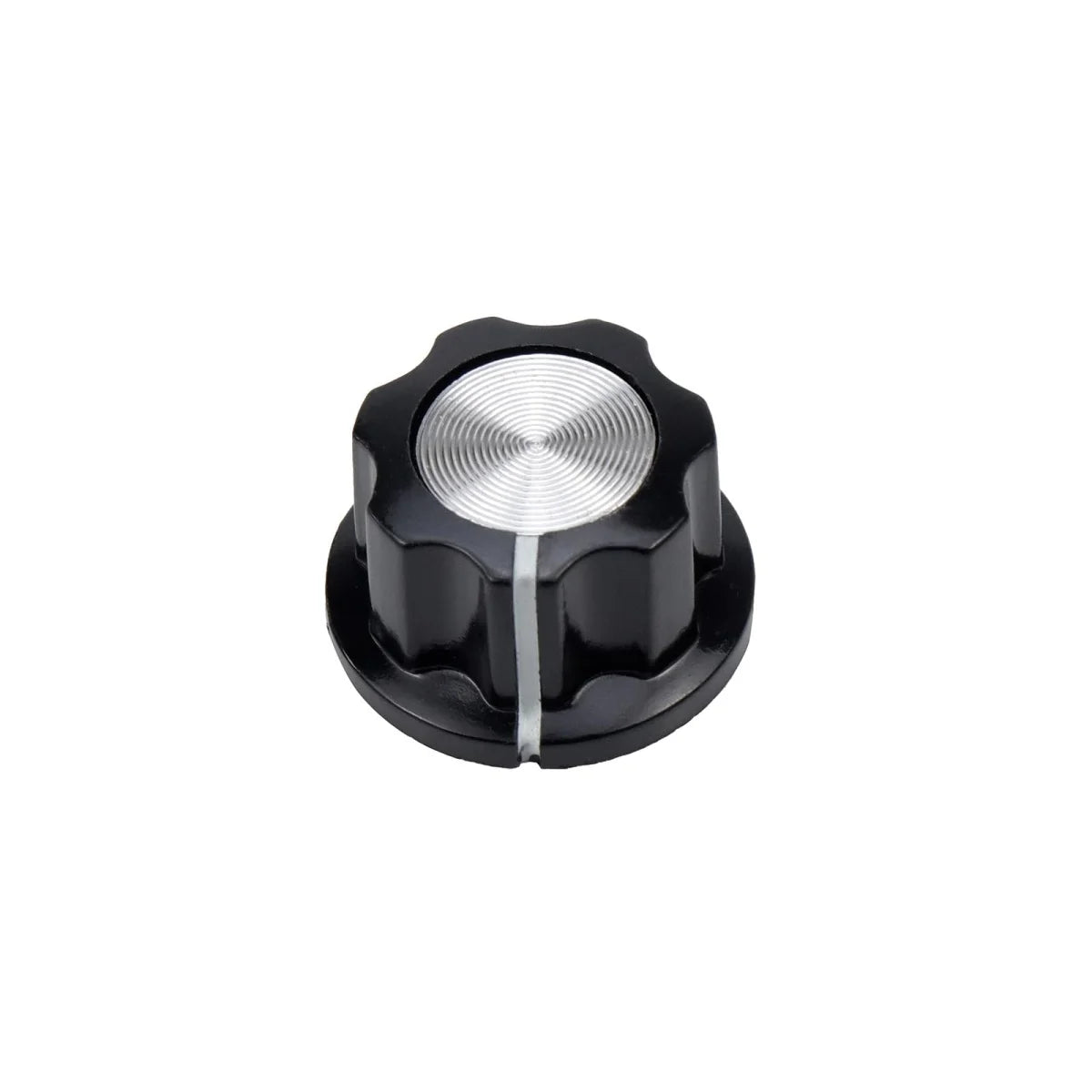 Miwayer 10Pcs Potentiometer Volume Control Knob Silver Tone Top 1/4"Shaft w/Set Screw /for Guitar Effect Sound Pedal Replacement