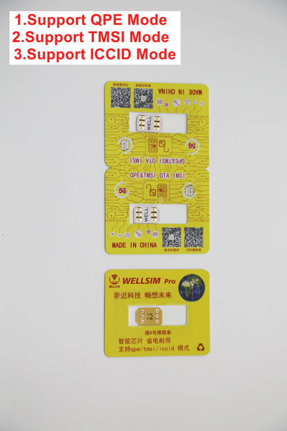 Latest Version Wellsim Pro Single Side Adhesive Universal Card Sticker For Iphone 6 To Iphone 15 Pro Max Stable Unlock Sticker