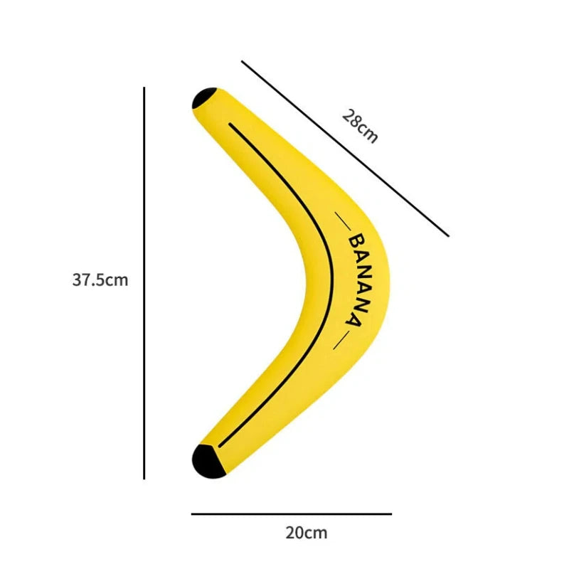 Soft and Elastic Sports Throwback Banana V Shaped Boomerang Flying Disc Throw Interactive Toys for Kids Adults