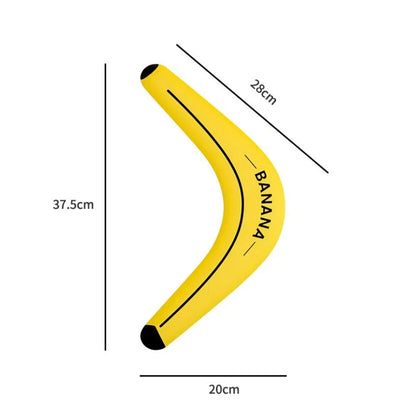 Soft and Elastic Sports Throwback Banana V Shaped Boomerang Flying Disc Throw Interactive Toys for Kids Adults