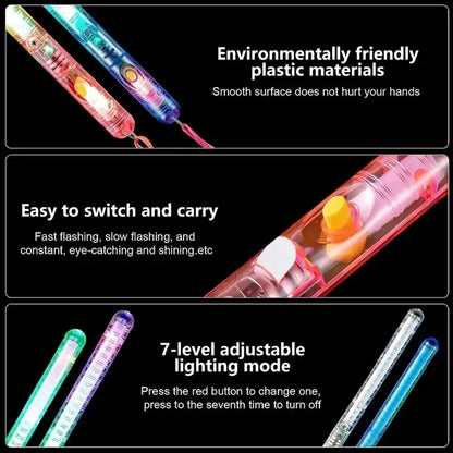Glow Sticks Fiber Optic Light Up Wands LED Night Lighting Props for Birthday Wedding Dark Parties Concerts Christmas Halloween