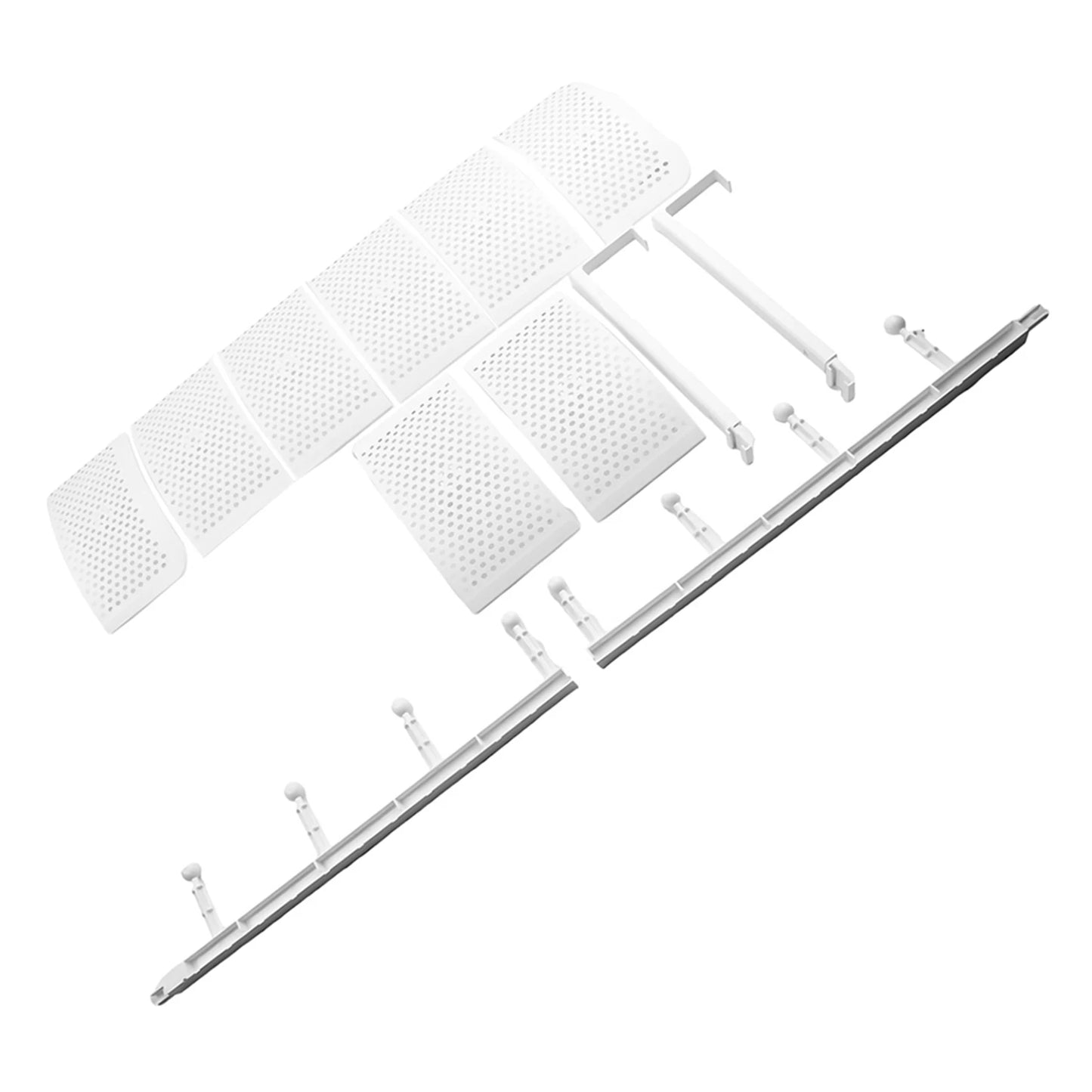 Wall Mounted Air-Conditioning Baffle Adjustables Anti Direct Blowing Windshield Baffles with 8 Leaves Air-Diverter Cover