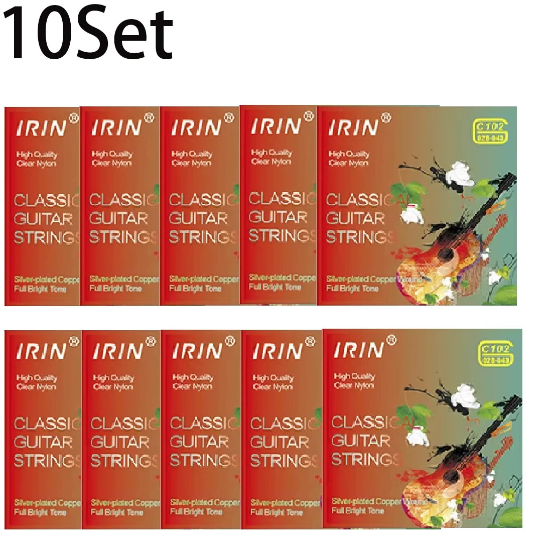 6 Pcs Strings Classical Guitar Strings Black Clear Nylon Guitarra Strings Sliver Plated Copper Wound String Guitar Accessories