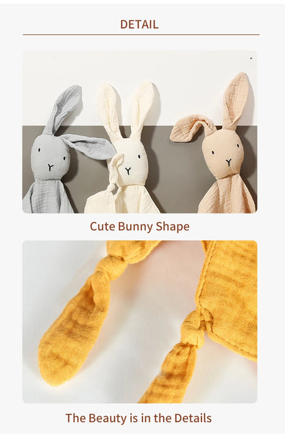 Muslin Baby Comfort Towel Cotton Comforter Blanket Soft Newborn Sleeping Dolls Kids Fashion Sleep Toy Soothe Appease Towel Bibs