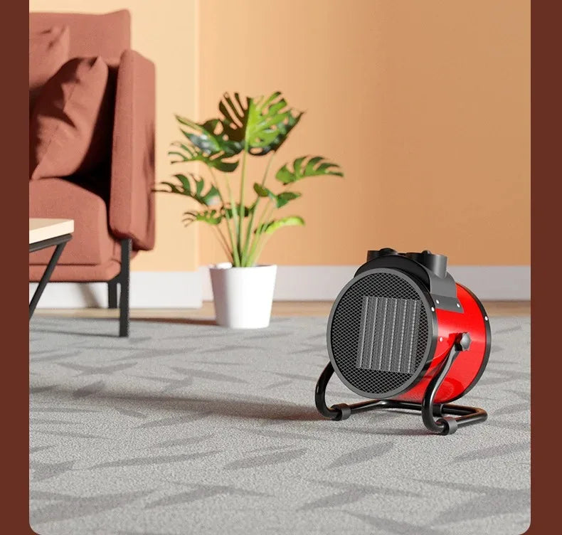 Portable 2000W Space Heater with Fan 2 Heat Settings Adjustable Thermostat Fan Mode Tip Over Overheat Protection for Indoor