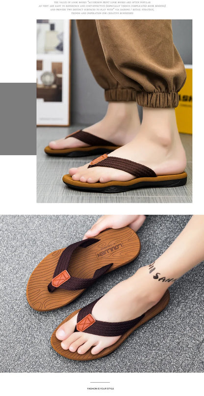 MEN Flip flop Comfortable Breathable Slip-On Sandals for Men Casual Summer Footwear