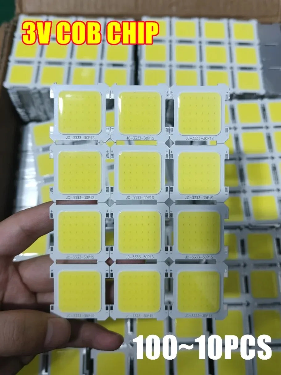 100~10PCS/lot 3V LED COB Integrated Chip Portable Camping Light High Brightness White Light Spotlight Light LED Bulb Accessories