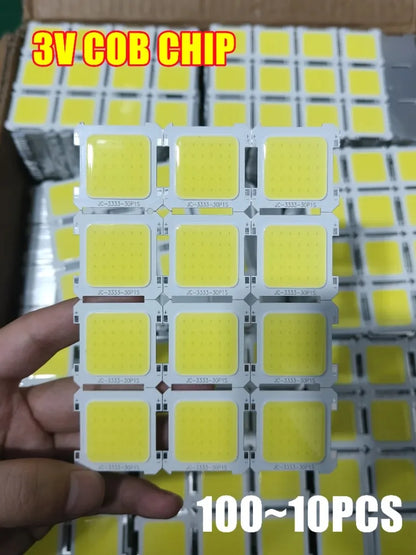 100~10PCS/lot 3V LED COB Integrated Chip Portable Camping Light High Brightness White Light Spotlight Light LED Bulb Accessories