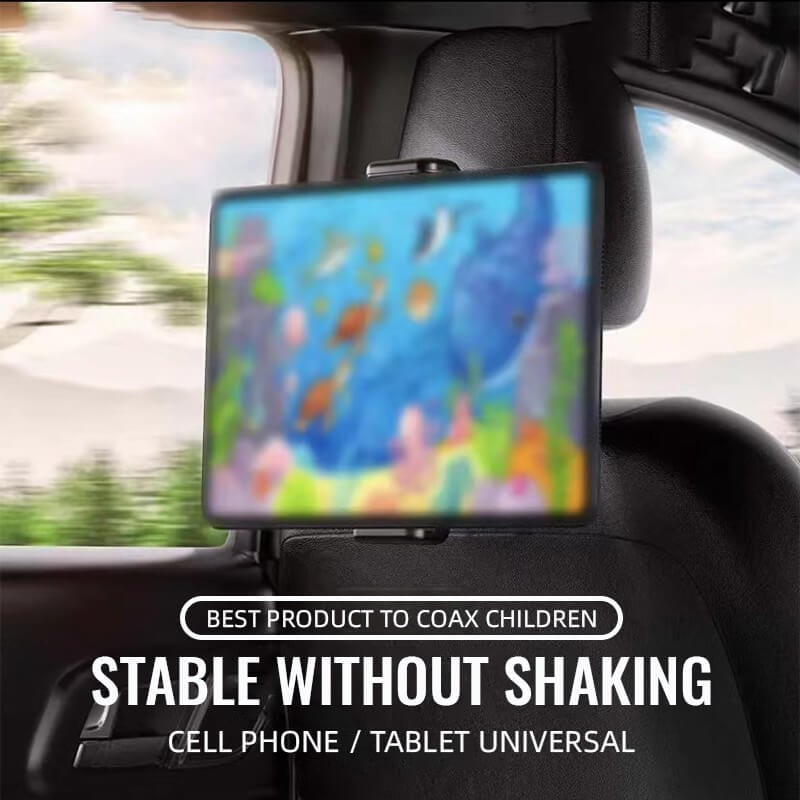 360 Degree Rotating Car Headrest Tablet Mount Holder Portable iPad Stand Auto Rear Seat Pillow Bracket for Travel Road Trip