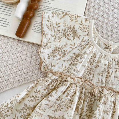 0-24M Baby Clothes Summer Baby Girl Bodysuit Floral New Female Baby Small Flying Sleeve Romper Dress Newborn One-piece Jumpsuit