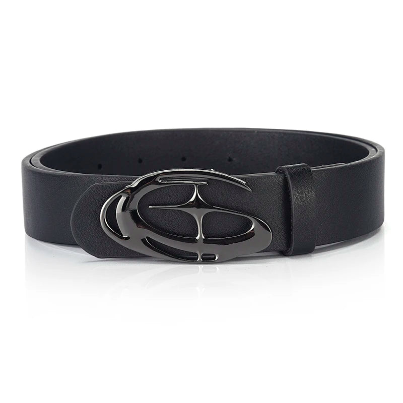 Fashion And Creative Geometric Alloy Pin Buckle Belt Simple Men's Casual Belt Individual Men's Birthday Gift Wholesale