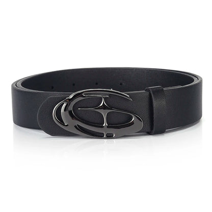 Fashion And Creative Geometric Alloy Pin Buckle Belt Simple Men's Casual Belt Individual Men's Birthday Gift Wholesale