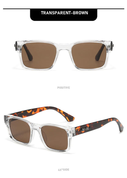 Light Luxury Square Sunglasses Minimalist Design Elegant Unisex Uv400 Protection Sun Glasses 9017