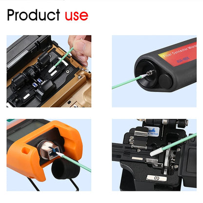 100PCS Fiber Optic Cleaning Sticks Fiber Optic Swabs For 1.25mm/2.5mm LC/SC/FC/ST Connectors Fiber Cleaning Rod FTTH Tool