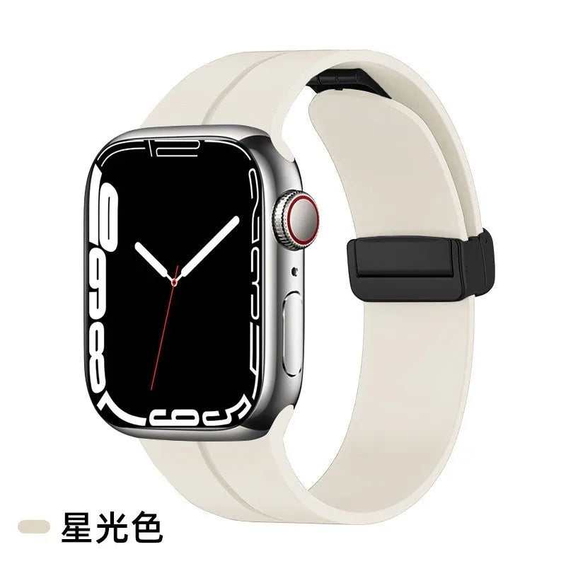 Magnetic Strap For Apple watch ultra band 49mm 45 mm Silicone Bracelet iWatch Series 7 8 se 6 5 3 44mm 45mm 40mm 41mm 42mm 38mm