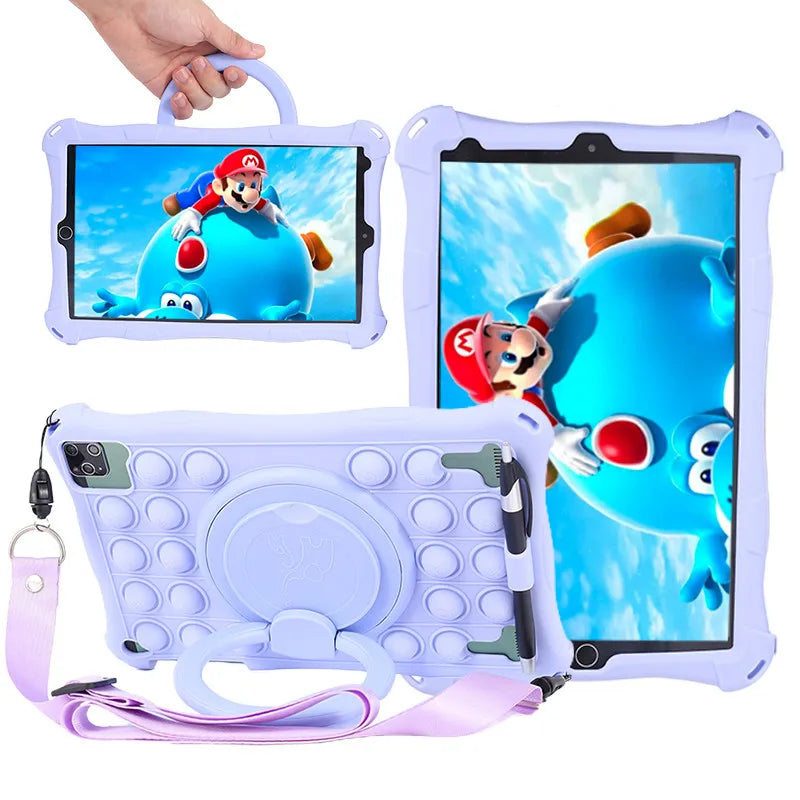 Funda Para 10.1" Universal Silicone Tablet Case 10 10.1 inch Android Tablet PC Shockproof Stand Cover Cases 25*16CM/9.84x6.3inch