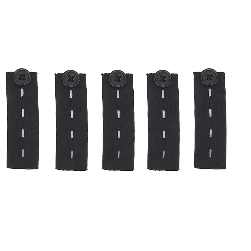 5pcs Pant Extender Belt Unisex Waist Band Tight Trousers Jeans Skirts Maternity Button Hooks Garment DIY Sewing Supplies