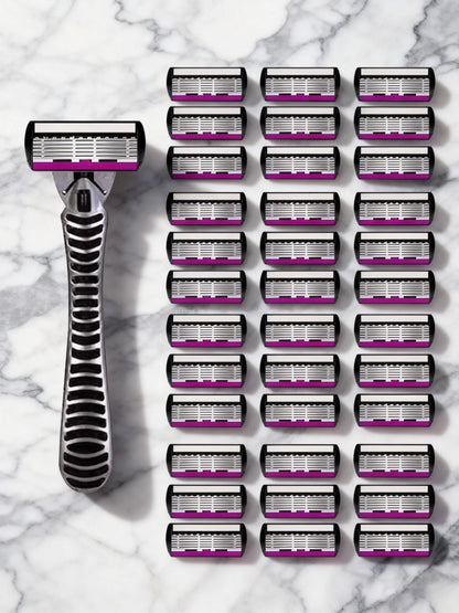 High Quality Man Safety Razor Blade 6 Layer German Stainless Steel Shaving Cartridges Compatible Mach Shaver