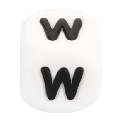 Lofca 100Pcs 12MM Silicone Letter Beads Silicone Beads Loose Beads Food Grade DIY Bracelet Necklace Pacifier Chain Accessories