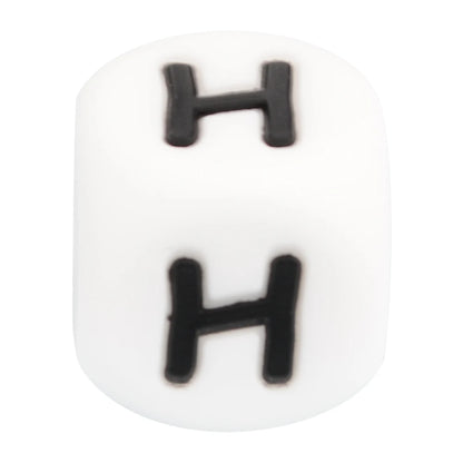Lofca 100Pcs 12MM Silicone Letter Beads Silicone Beads Loose Beads Food Grade DIY Bracelet Necklace Pacifier Chain Accessories