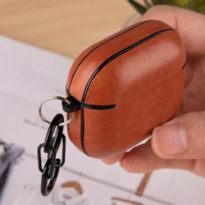 Retro Leather PU Case For AirPods 4 4th ANC 2024 Cover With Cleaner Pen Headphone Wireless Charging Box For AirPods 4 Coque Capa