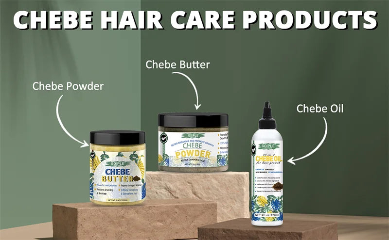 GOIPLE Chebe Hair Care Products Deep Nourish & Moisturize Conditioner Smoothing Anti-loss Breakage Hair Oil or Butter or Powder