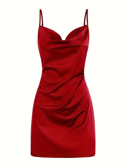 2024 Lady va va voom Satin hip suspender dress women's dress