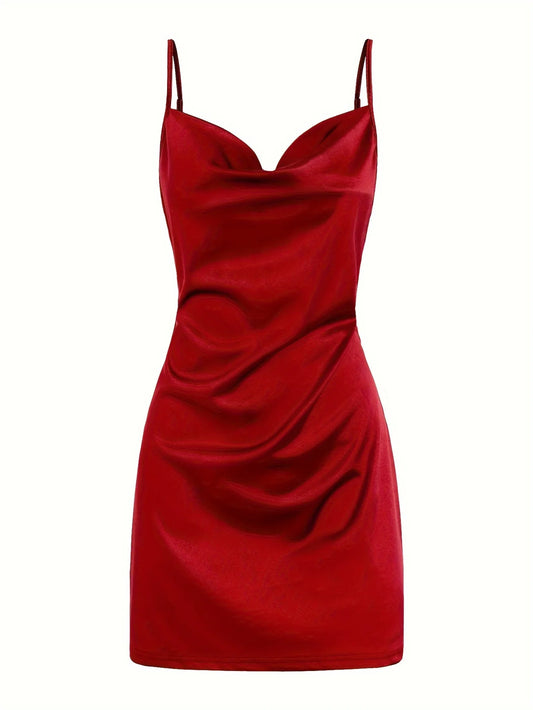 2024 Lady va va voom Satin hip suspender dress women's dress