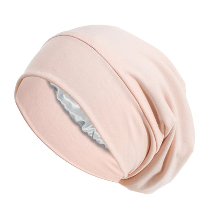 Indian Women Turban Satin Sleeping Cap Inner Hijab Hat Beanie Bonnet Muslim Bandana Hair Loss Headscarf Head Wrap Turbante Mujer