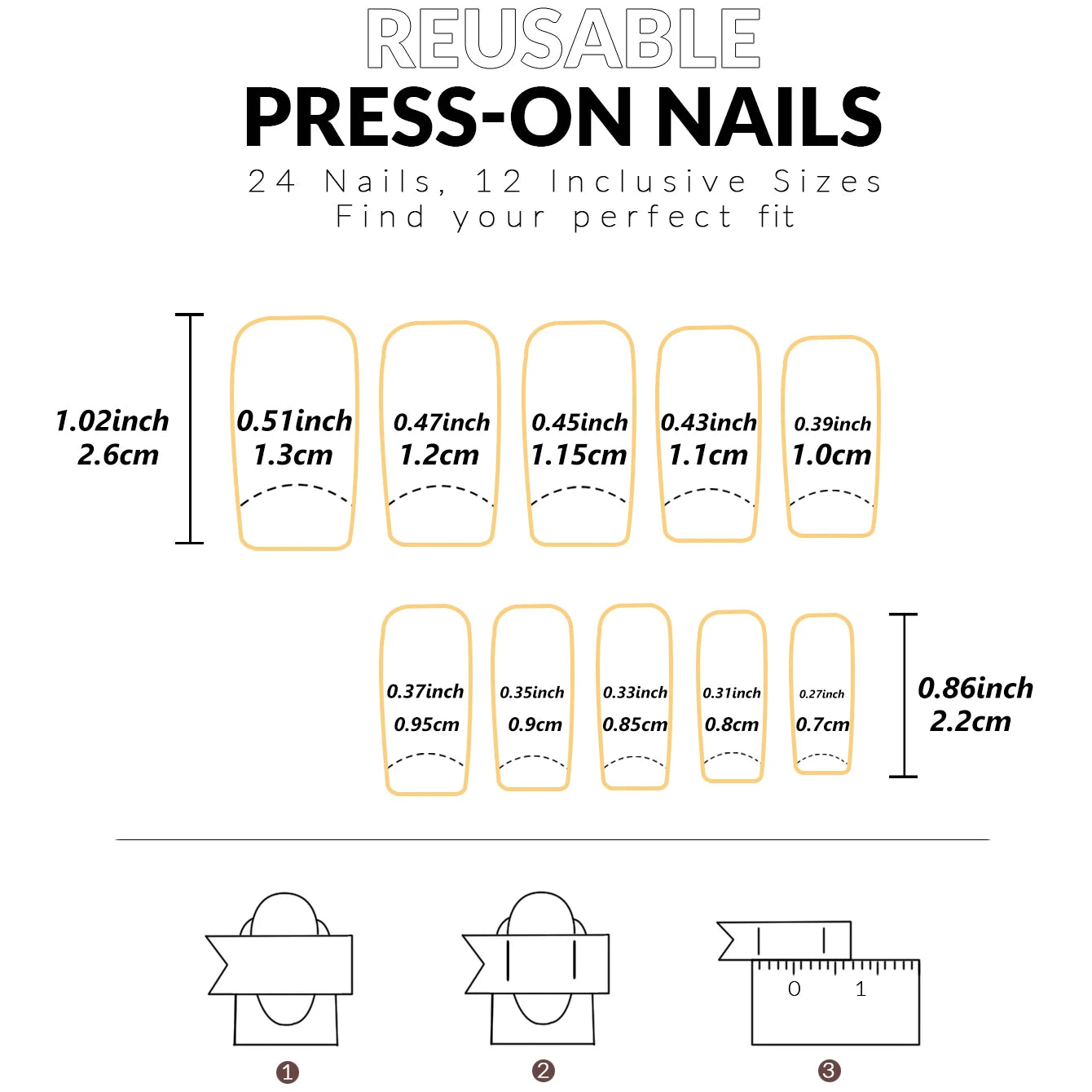 48pcs French black border hand and foot armour Glossy fake toenails fully covered with nude spring break toenails for women's na