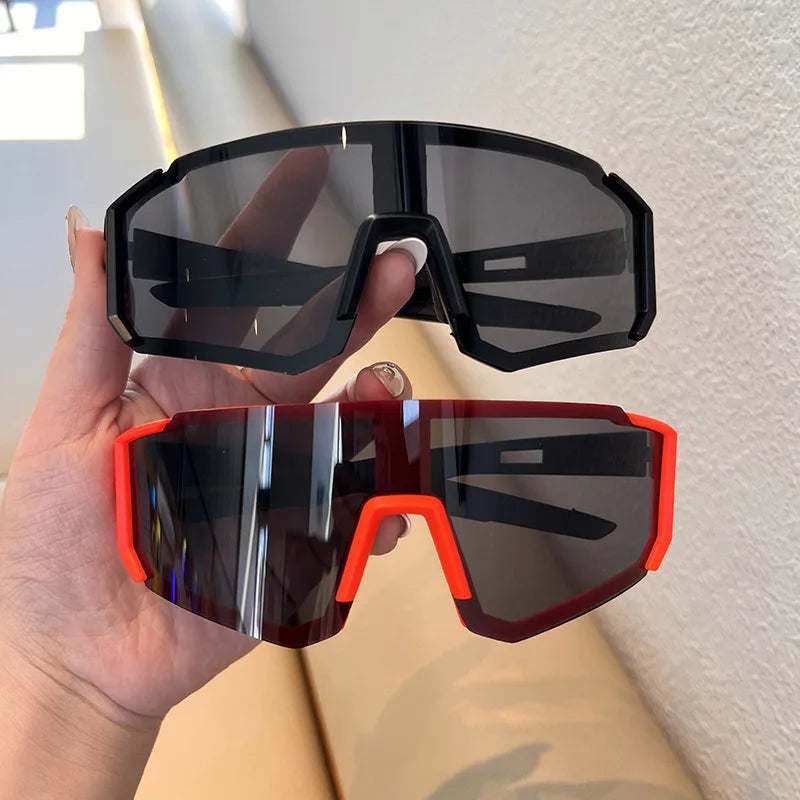 Hiking 2pcs Cycling Anti Light Glasses Men Women UV400 Sandproof Eye Protector Shades Outdoor Sports Goggle Anti Radiation Lens