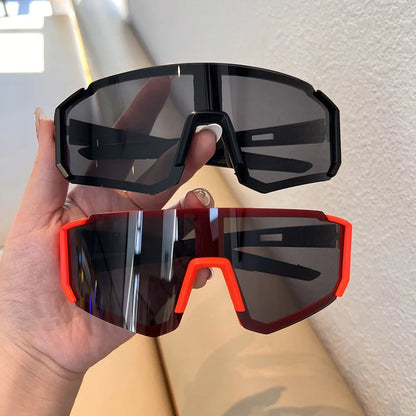 Hiking 2pcs Cycling Anti Light Glasses Men Women UV400 Sandproof Eye Protector Shades Outdoor Sports Goggle Anti Radiation Lens