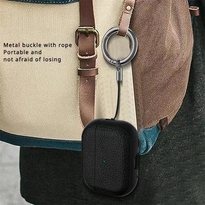 Litchi Leather Case For AirPods 4 3 2 1 Business Earphones Cases For Apple AirPods Pro 1st 2nd Gen Cover Headset Shell With Hook
