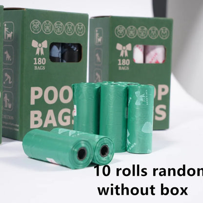 180PCS Dog Waste Bags Thick Leakproof Pet Poop Bags with Easy Carry Rolls for Dogs Cats Walking Outdoor Cleaning