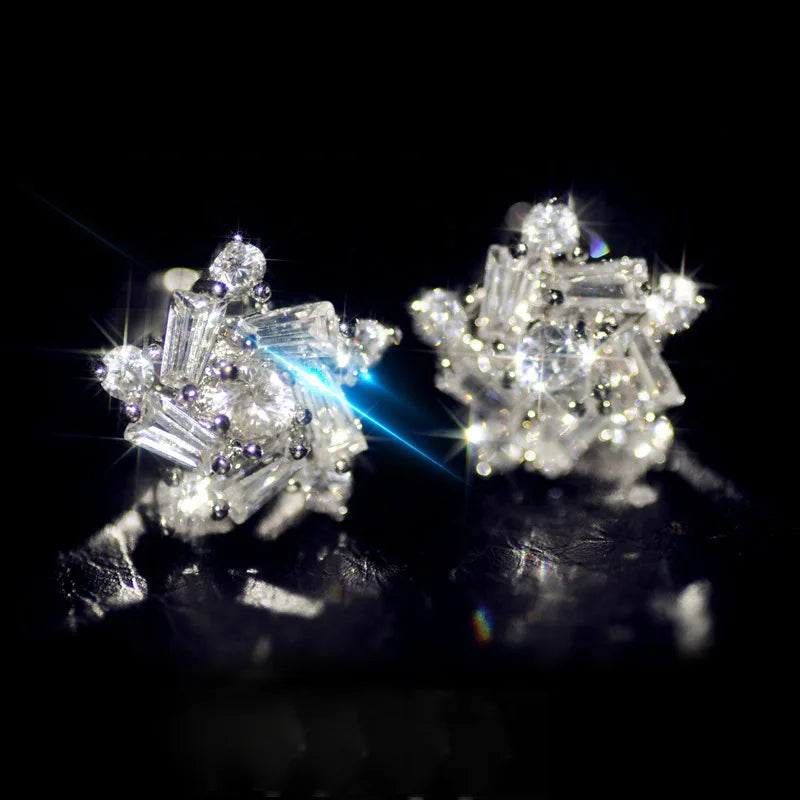 Delicate Small Round Stud Earrings Women with Shiny Cubic Zirconia Simple Versatile for Teens Fashion Jewelry