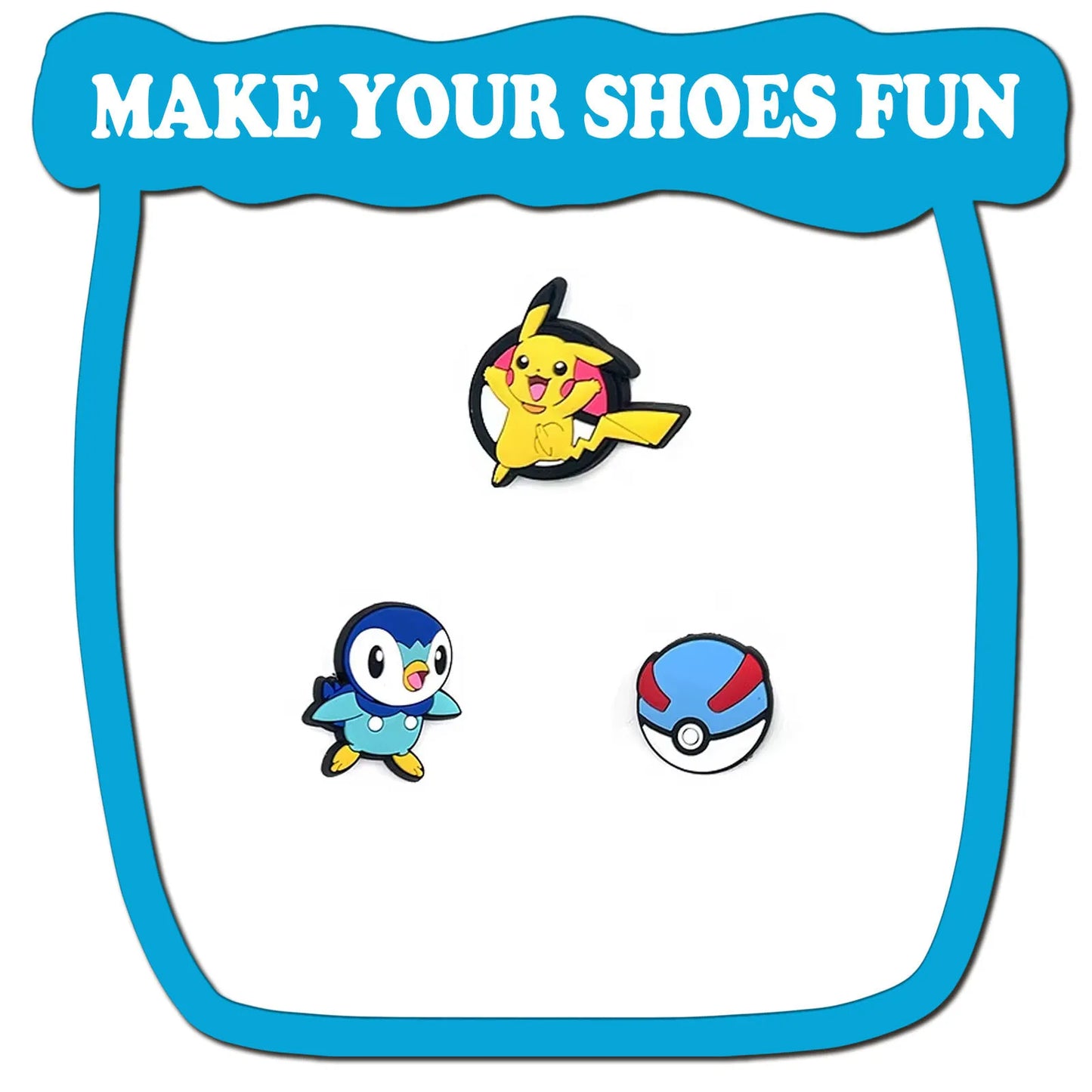 47/27/20Pcs Potdemiel Pokémon Series Shoe Charms For Slides Sandals,PVC Shoe Decorations Accessories For Christmas Birthday Gift
