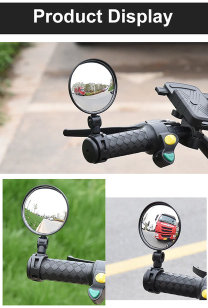 1/2PCS Bicycle Rearview Mirror 360 Degree Adjustable Rotatable Universal Cycling Handlebar Rear View Mirrors for MTB Road Bike