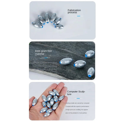 20pcs Fishing Alloy carbon steel material Sinkers Big Hollow Lure Weights Fishing Tackle3g/4g/5g/6g/7g/8g/9g/10g