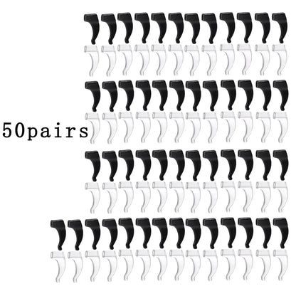 10/20/30/100pcs Anti-slip Silicone Ear Grip Glasses Eyeglasses Leg Ear Hook Stopper Bracket Fastener Accessories Temple Tip