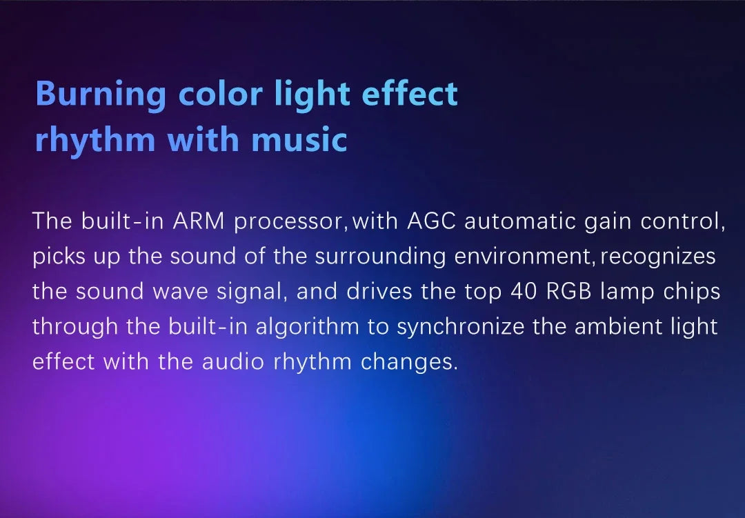 Youpin LYMAX Computer Monitor Table Lamp Curved Screen Desk Lamp Dimming Eye-Care Sound-sensitive Music Hang Gaming Light pro