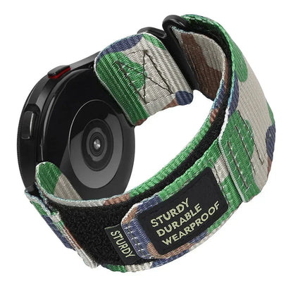 22mm 20mm Camouflage Nylon Strap for Samsung Galaxy Watch 7 6 5 4 40/44mm 6 Classic 43 47mm Band for Huawei Watch GT5 4Pro Band