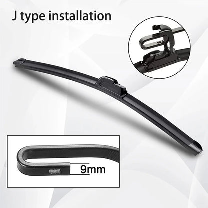 For Nissan Micra K12 2002-2010 Car Wiper U-type Soft Rubber Boneless Wiper HD Quiet Durable Automotive Wiper 21"+18"