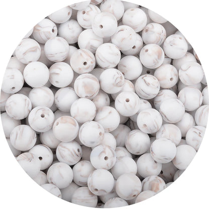 LOFCA 12mm 50pcs/lot Beads Food Grade Silicone Teether Round Beads Baby Chewable Teething Beads Silicone Teether For Diy