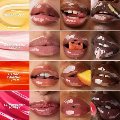 Gisou New Colors Full Range Of Long-lasting Moisturizing Raspberry Swirl Lip Oils Lip Gloss Care Lip Plumping Exfoliating Gloss