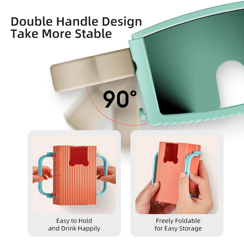 Adjustable Toddler Juice Box Holder - Baby Food and Juice Box Anti-Extrusion Bracket， Milk Carton Cup Holder with Portable