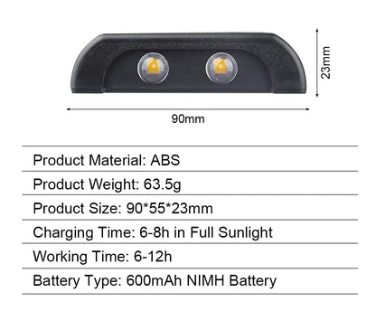 Solar Outdoor Wall Light 12 LED Waterproof Garden Light Courtyard Balustrade Decorative Atmosphere Lamp Down Luminous Solar Lamp